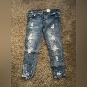 VIP jeans denim - distressed ripped jeans